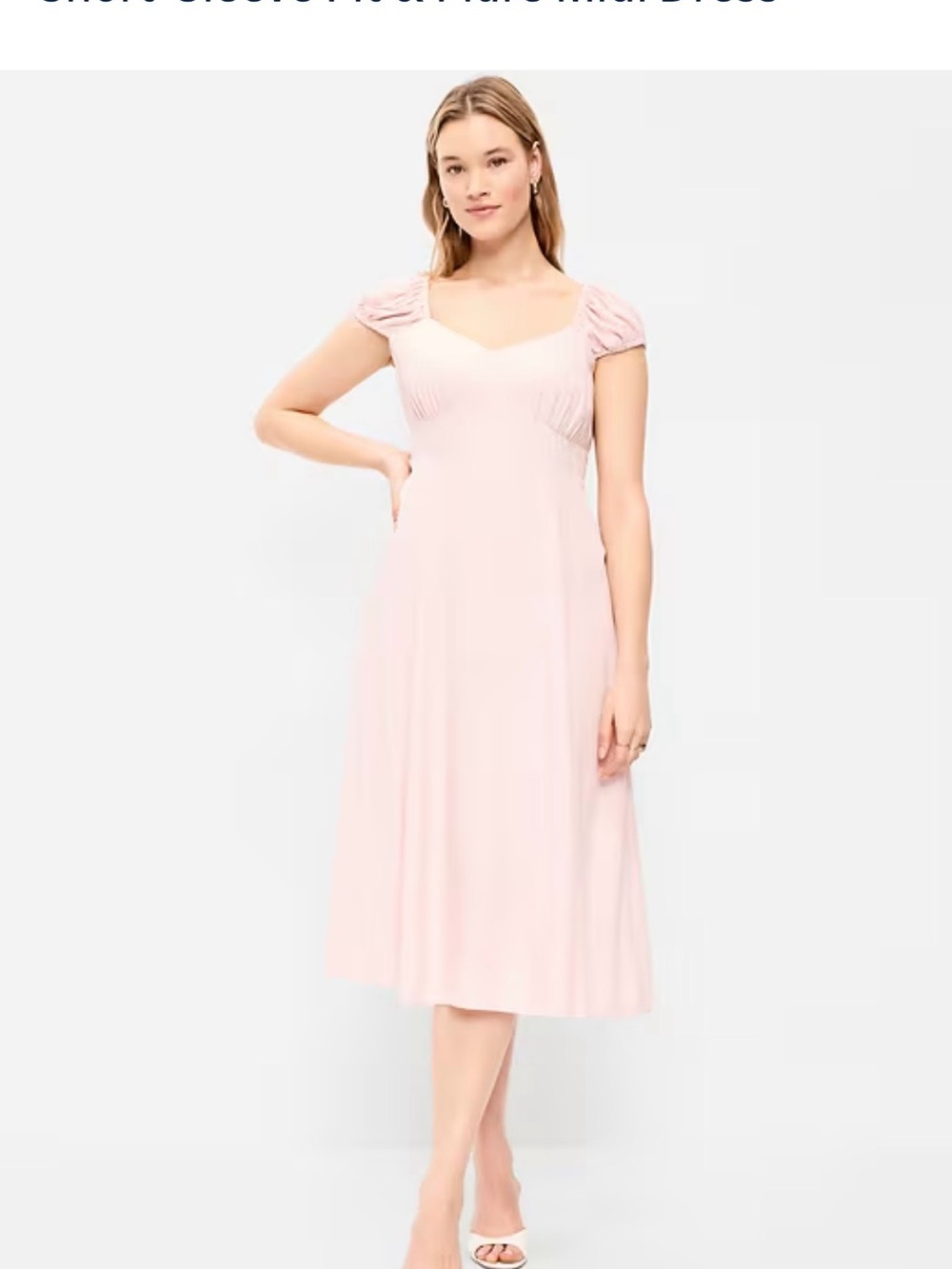 Old Navy Pale Pink Sleeveless V-Neck Dress